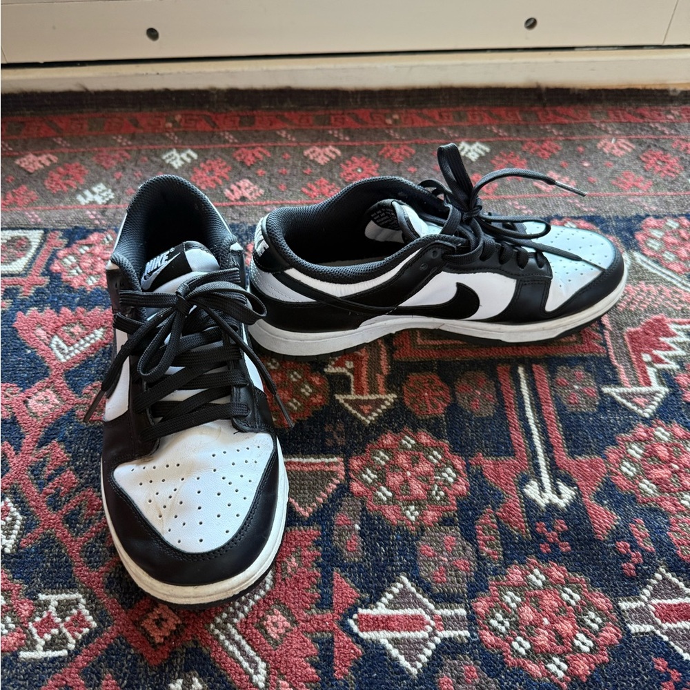 Nike Dunk Low, Women's Black and White Sneakers